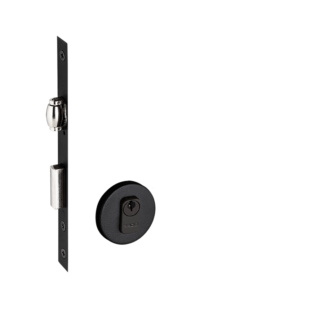 Fechadura Rolete 55mm Preto Texturizado