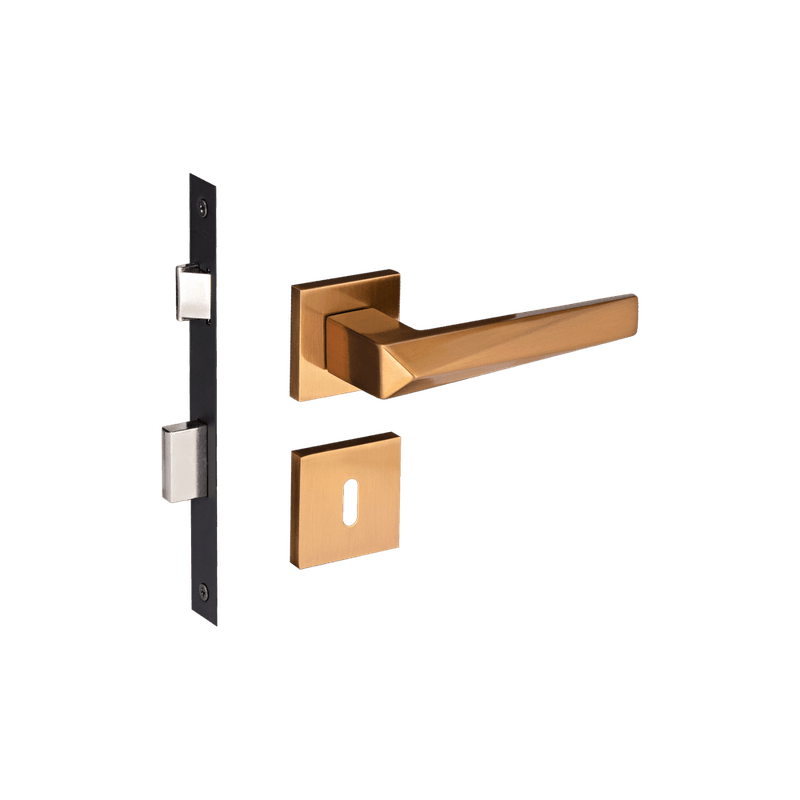 Fechadura Ascot Red Gold Escovado Interna - lojapado
