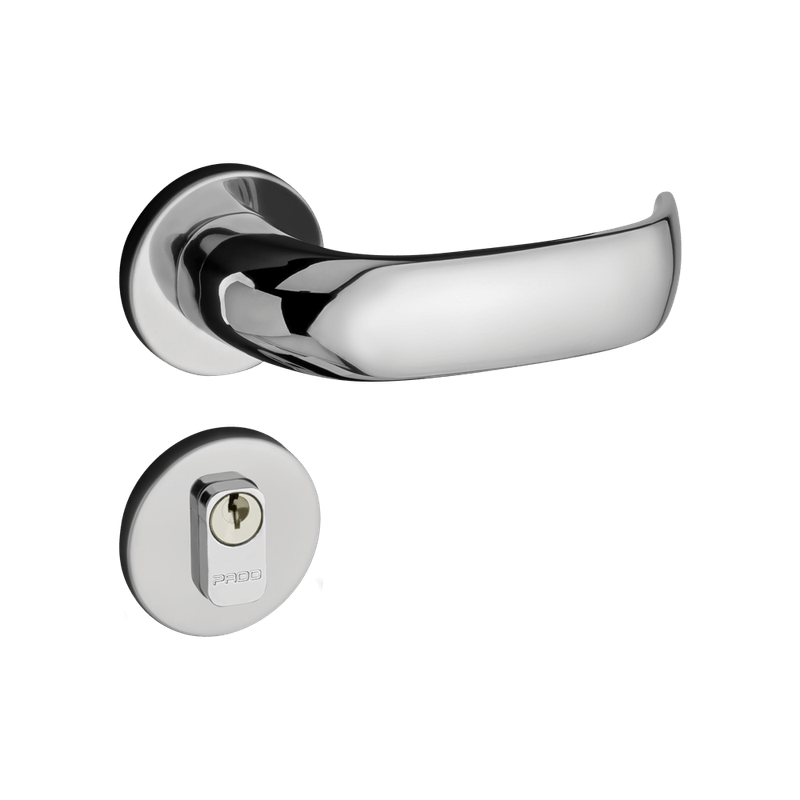 Fechadura Contemporânea Cromado Premium Externo - lojapado