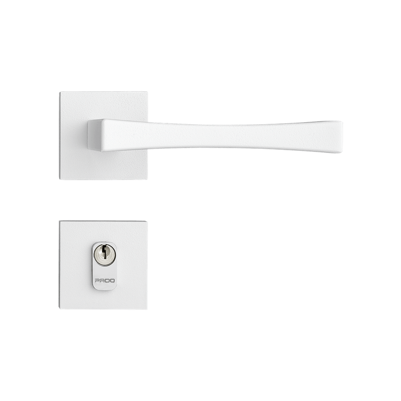 Fechadura-Vivaldi-Zamac-Externa-Branco-Texturizado Fechadura-Vivaldi-Zamac-Externa-Branco-Texturizado