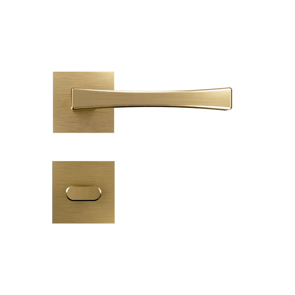 Fechadura Vivaldi Dourado Escovado para Banheiro